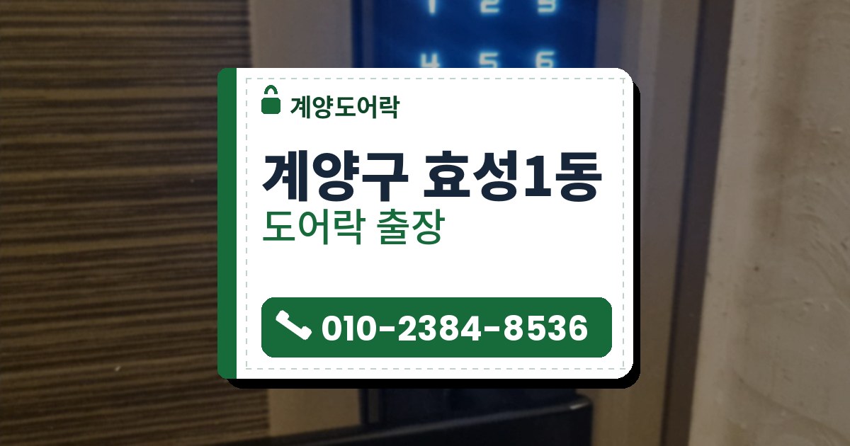 계양구 효성1동 출장 — 번호판에 파란 불이 켜진 검은 레버형 도어락과 줄무늬 면 옆 카키색 문
